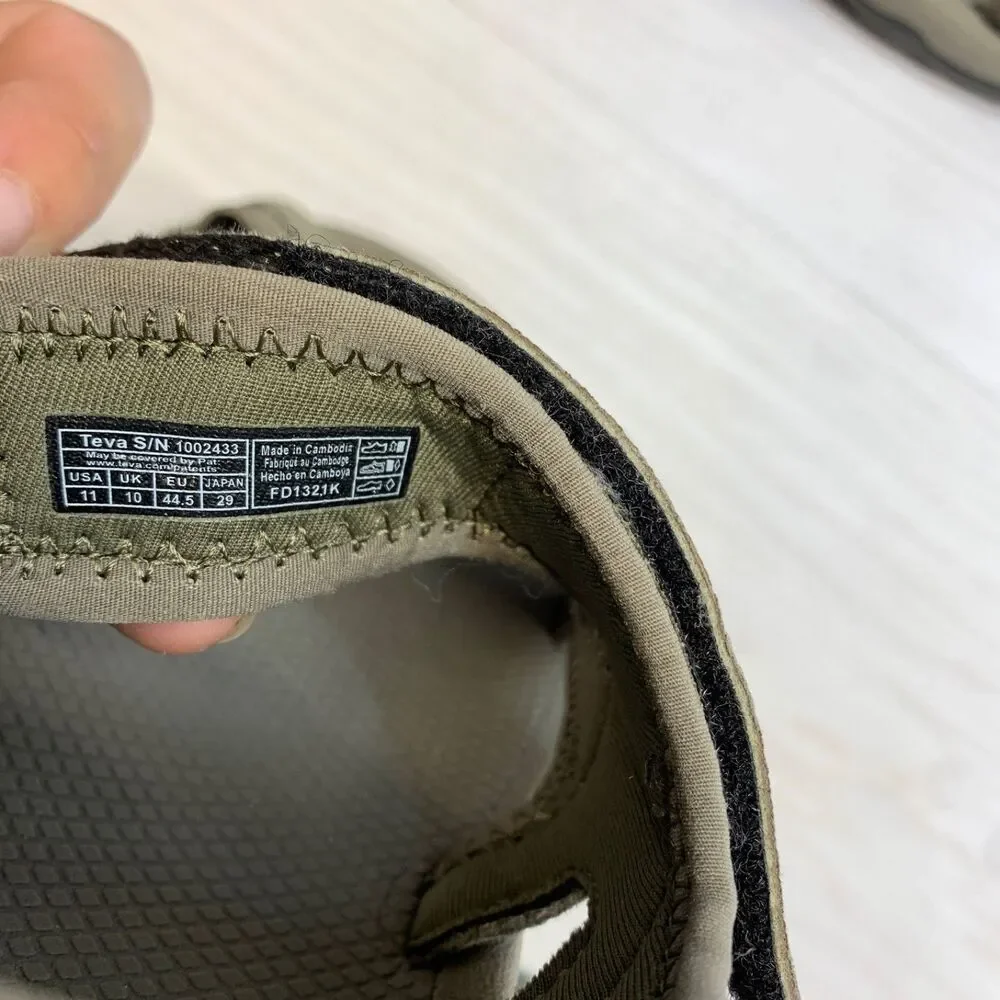 Teva 1002433 Size 11 Hudson‎ Hiking Fisherman Men's Sandals